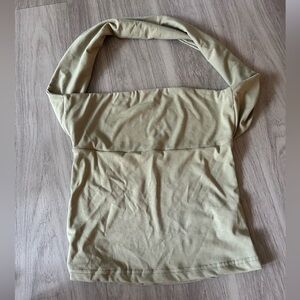 Amazon green neck scarf tank